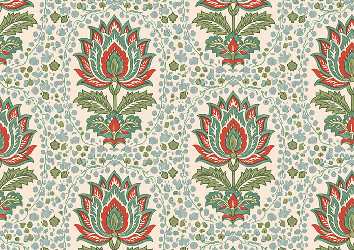 Petal & Block Lotus Blossom, Neem - Twist&Fit Roman Blind - Image 8